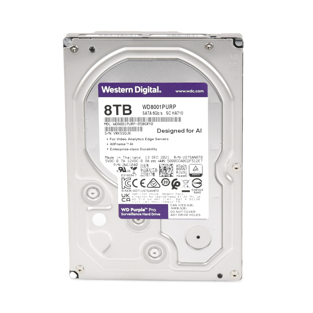 Disco duro WD PRO de 8TB / 7200RPM / Optimizado para soluciones de video inteligente