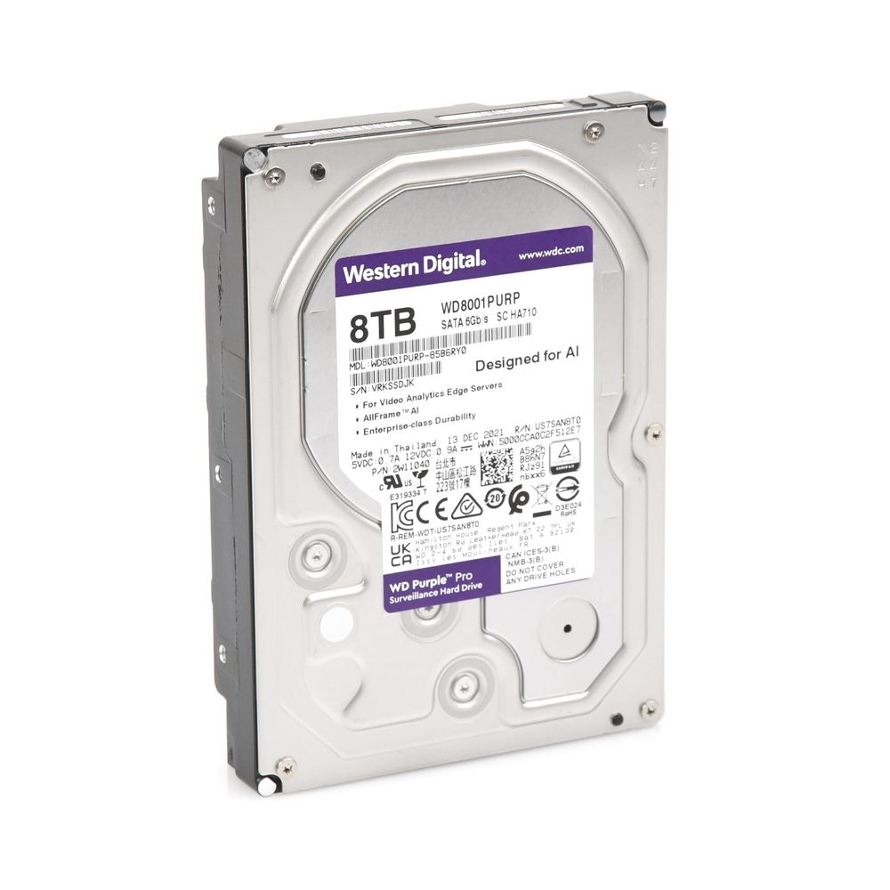 Disco duro WD PRO de 8TB / 7200RPM / Optimizado para soluciones de video inteligente