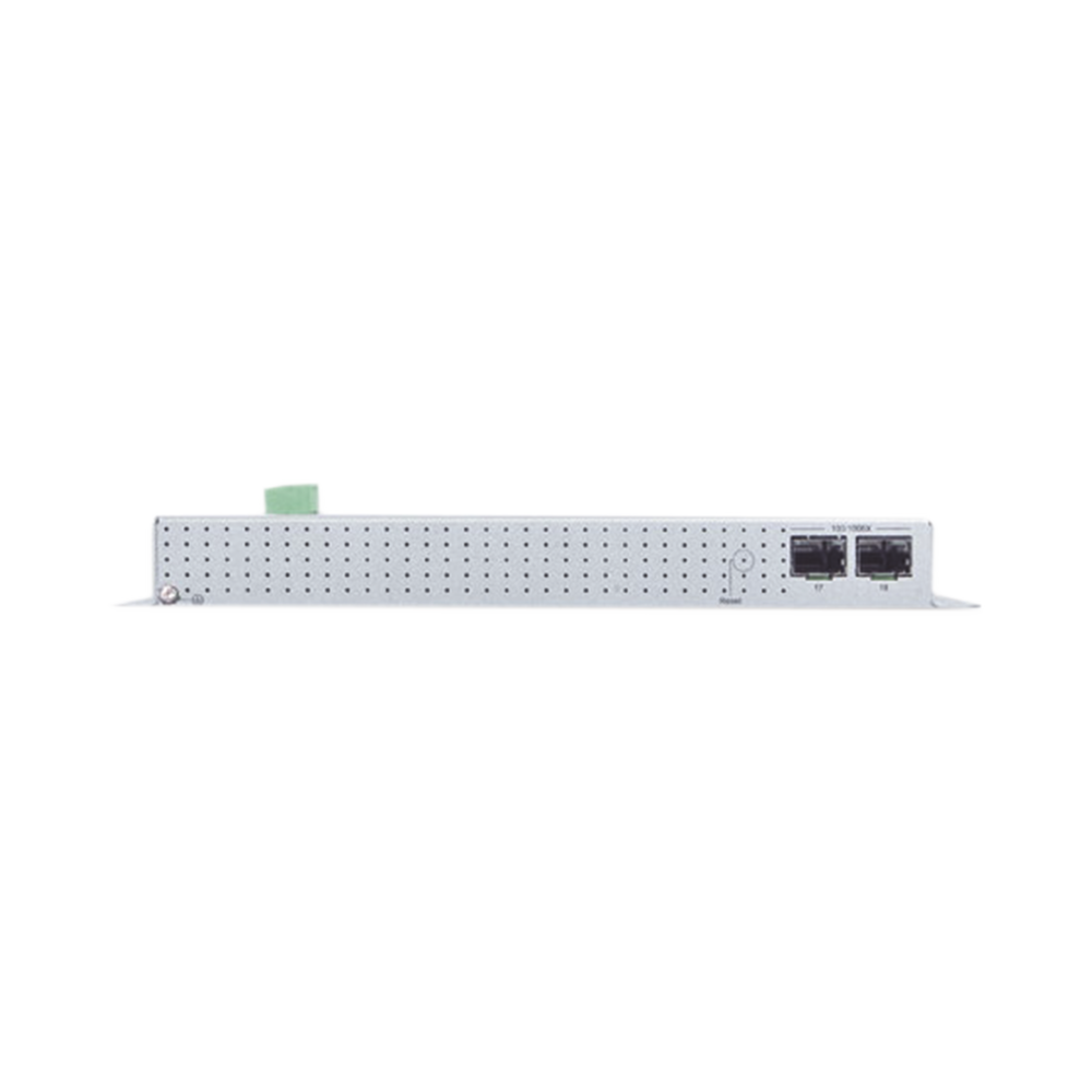 Layer 2 Industrial Wall-Mounted Managed Switch, 16 Gigabit 802.3at PoE Ports and 2 SFP Ports