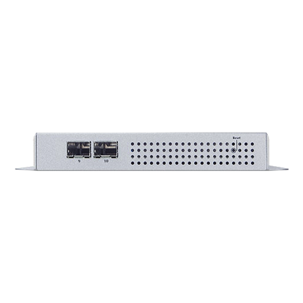 Layer 2 Industrial Wall-Managed PoE Switch, 8 Gigabit 802.3at PoE Ports and 2 100/1000X SFP Ports