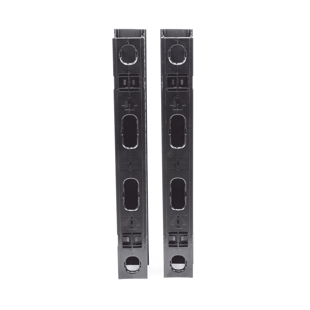 Organizador Vertical Doble NetRunner, para Rack Abierto de 45 Unidades, 4.9in de Ancho, Color Negro