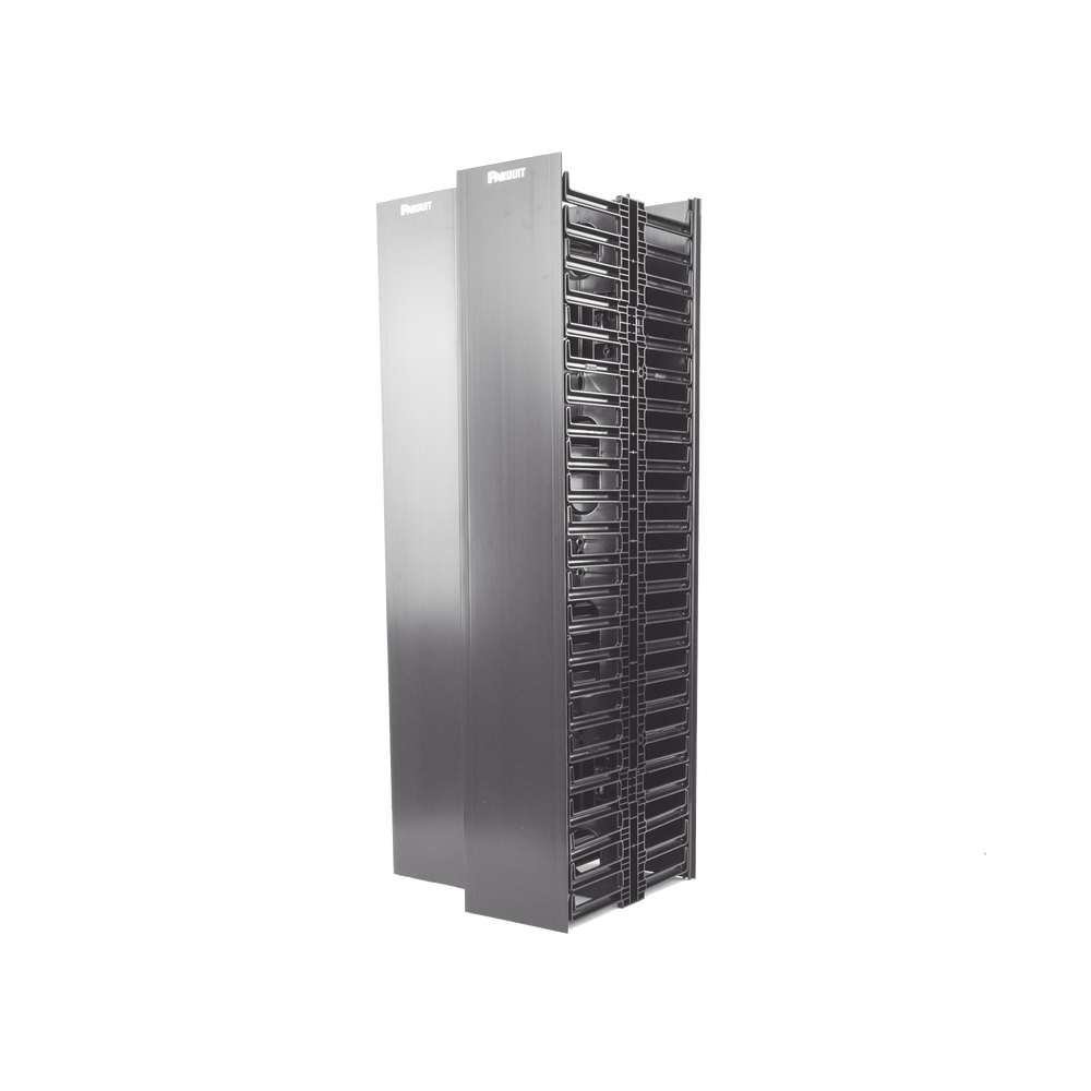 Organizador Vertical Doble NetRunner, para Rack Abierto de 45 Unidades, 6.7in de Ancho, Color Negro