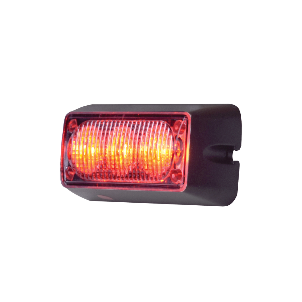 Luz Auxiliar Brillante con 3 LEDs, Color Rojo, Mica Transparente
