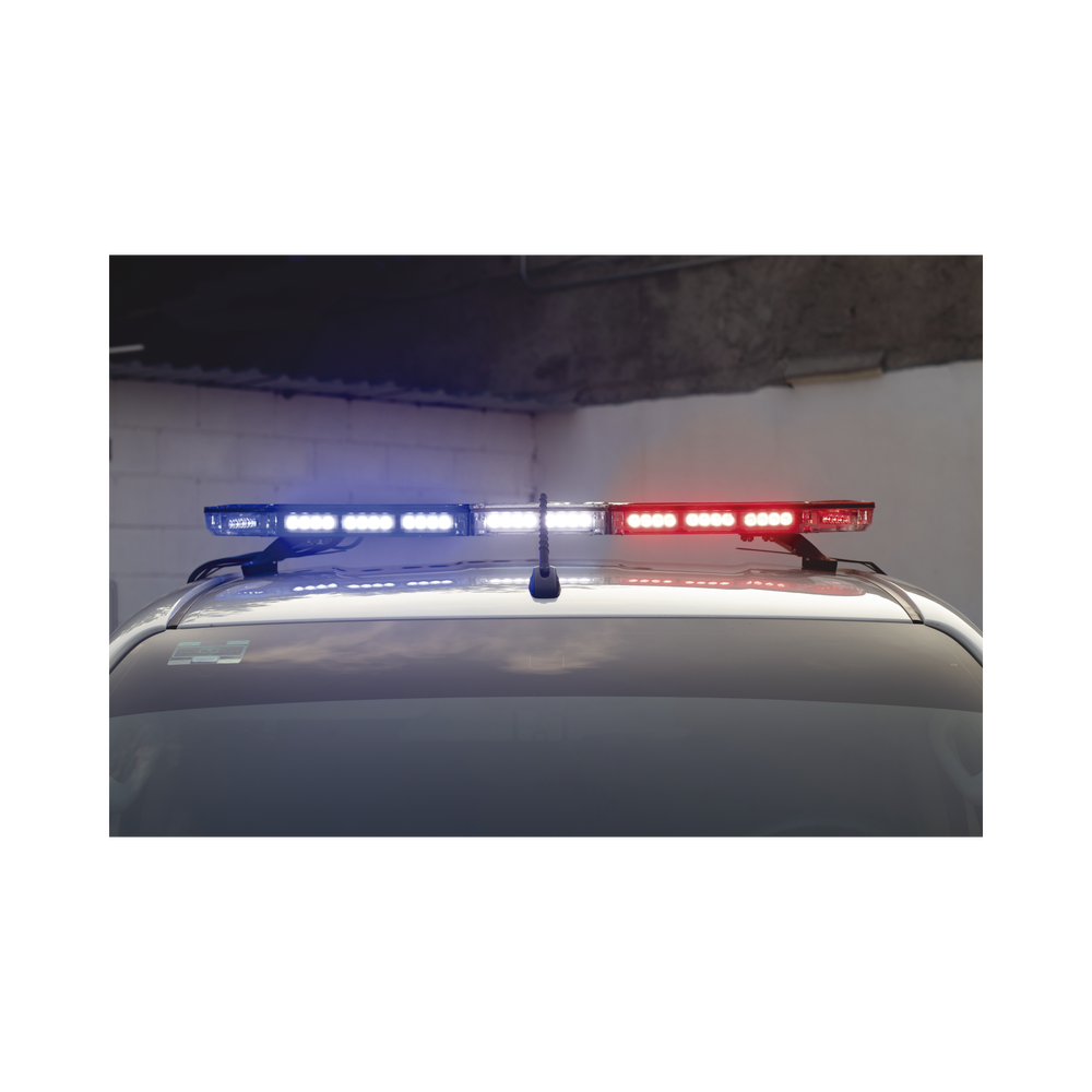 47" red/blue, 88-LED lightbar with amber traffic control, ideal for equipping public safety units