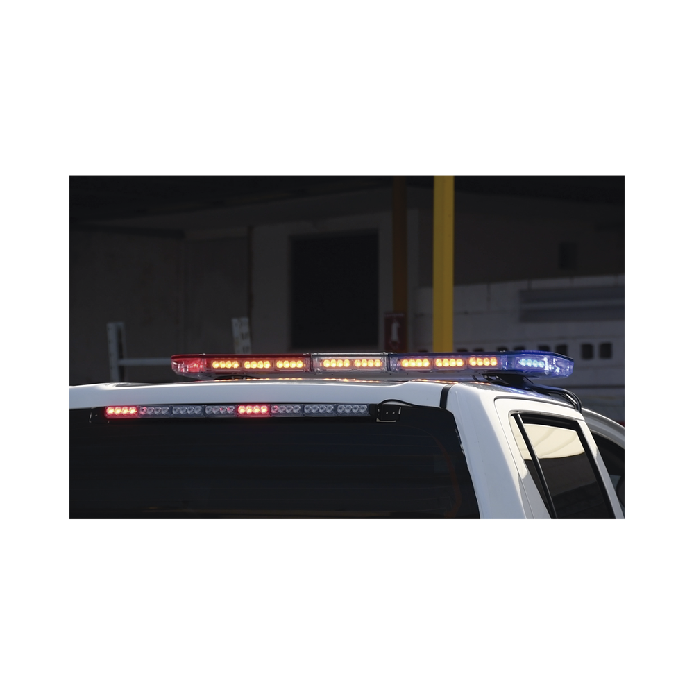 47" red/blue, 88-LED lightbar with amber traffic control, ideal for equipping public safety units