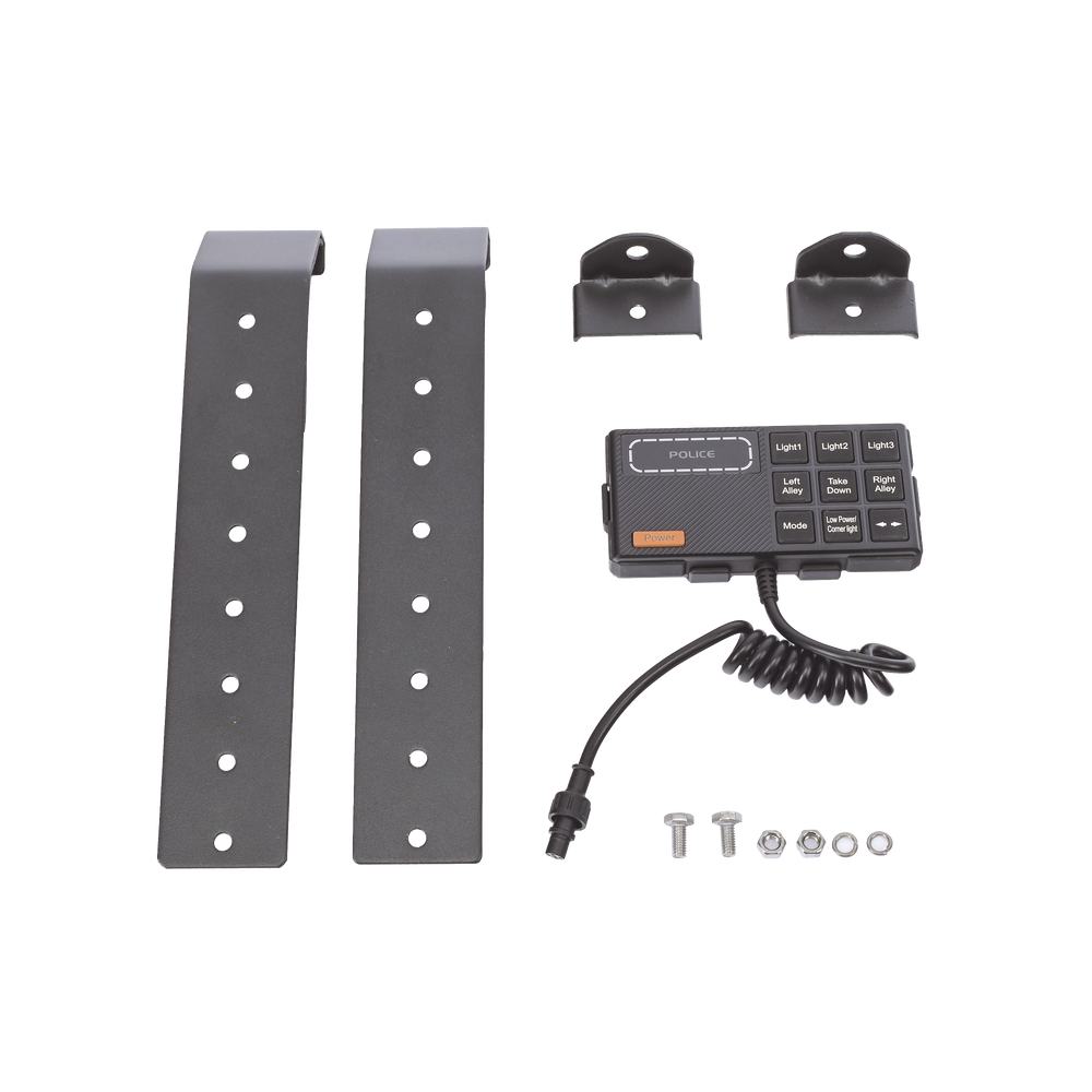 Barra de luces de 47" rojo/azul Domos Claros, 88 LED, con control de tráfico en color rojo/azul, ideal para equipar unidades de seguridad pública