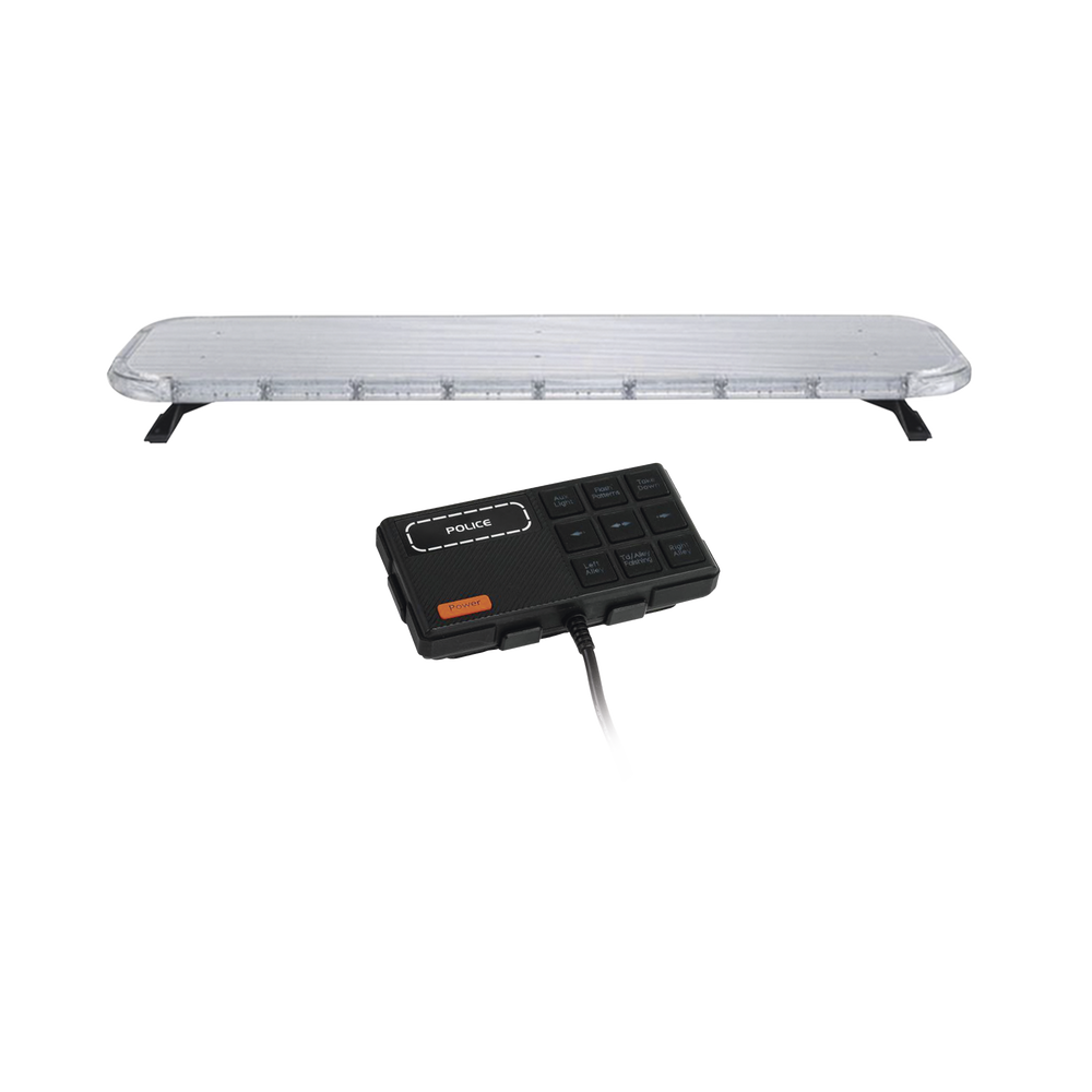 46" Red/Blue/Amber LED Light Bar, 132 LEDs, Controller Included, Ideal for Equipping Public Safety Units