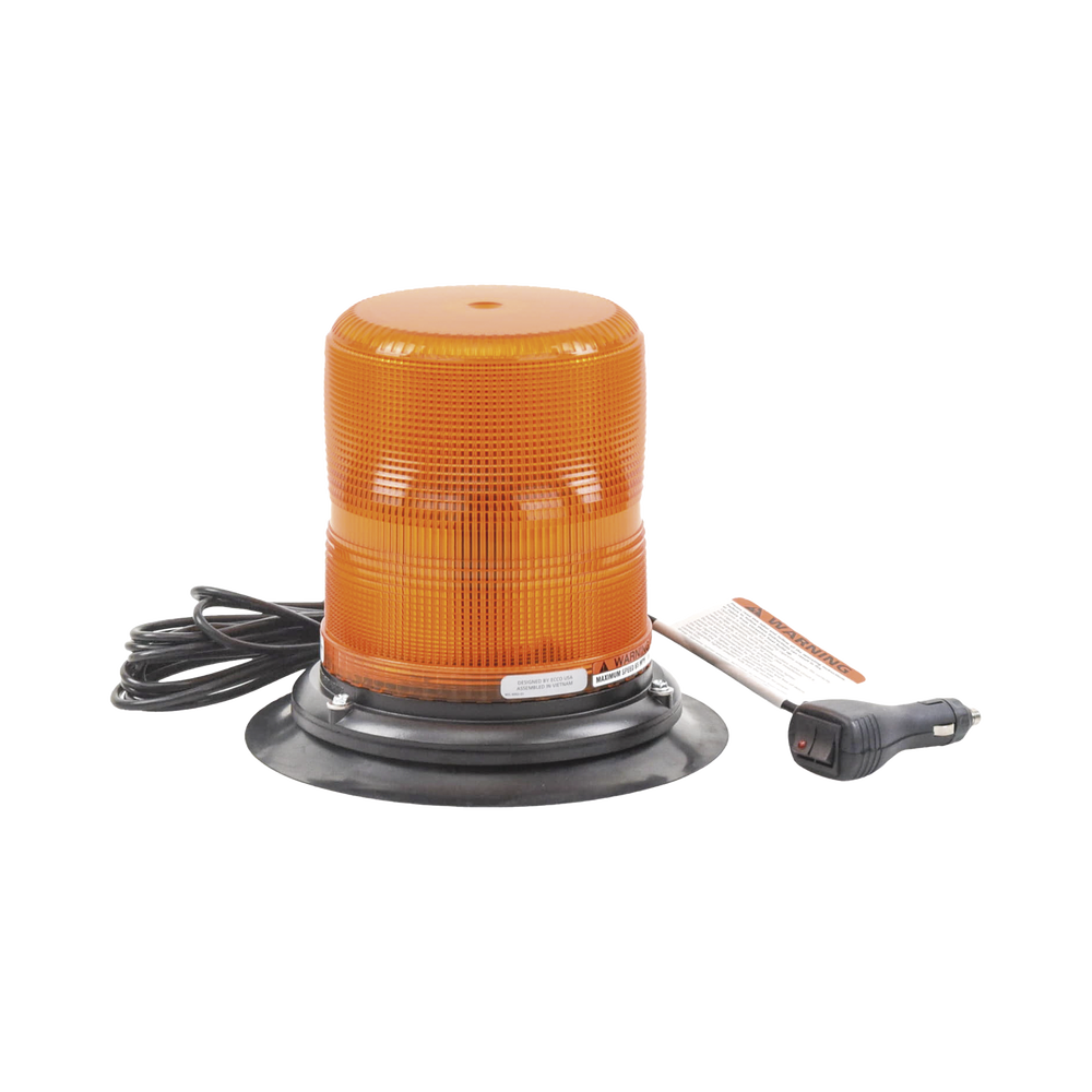 7" Tall Amber LED Beacon with Magnetic Suction Mount