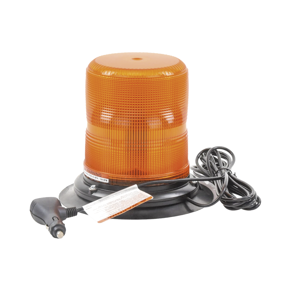 7" Tall Amber LED Beacon with Magnetic Suction Mount