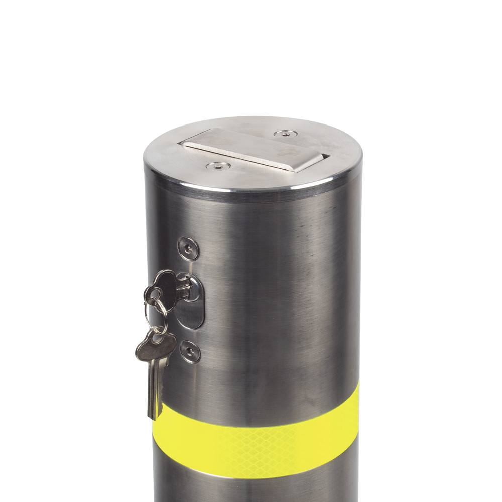 Bolardo Desmontable de Acero Inoxidable de 900 mm de Altura / Ideal para aplicaciones de delimitaciones vehiculares y peatonales