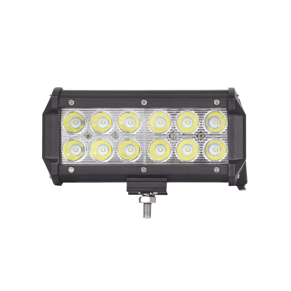Barra de Luz de trabajo Ultra brillante, IP67, 6.5 pulgadas, 12 LED, 1500 Lúmenes, 18 watts, 10-30 Vcd