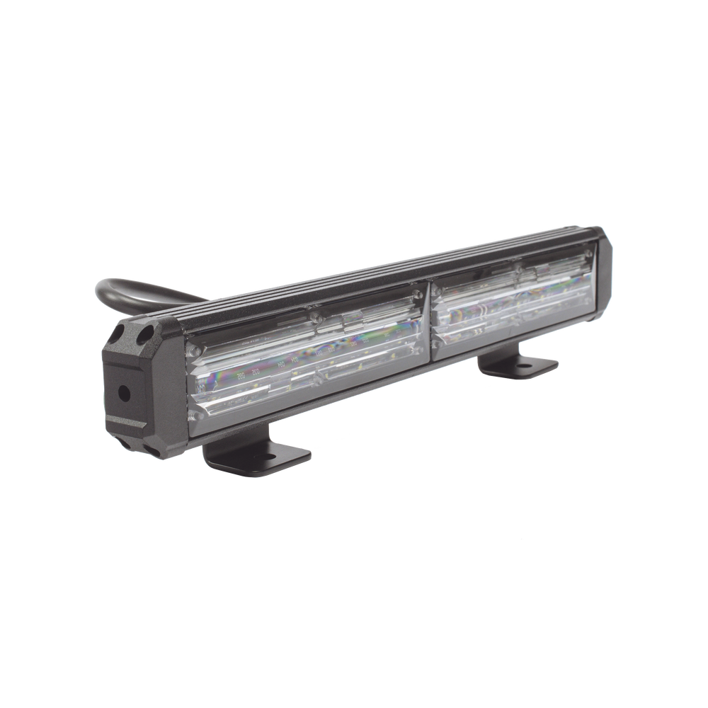 Warning Light Bar, 2 Modules of 6 LEDs, 11 Inches Red/Blue