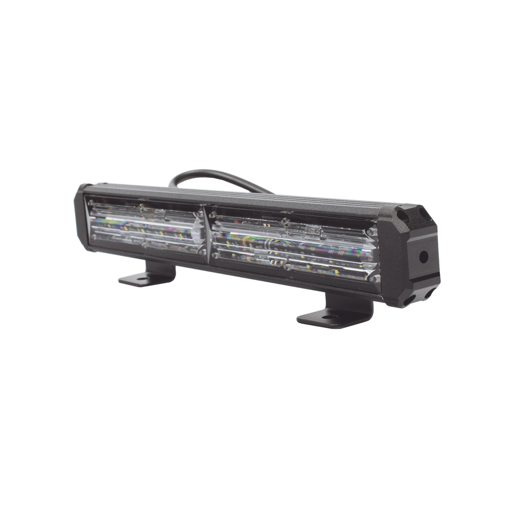 Warning Light Bar, 2 Modules of 6 LEDs, 11 Inches Red/Blue