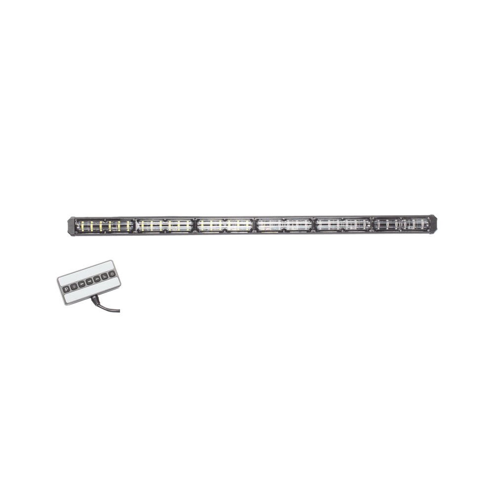 Barra de luz de advertencia de 6 Módulos de 6 LED, 30 Pulgadas, Ambar