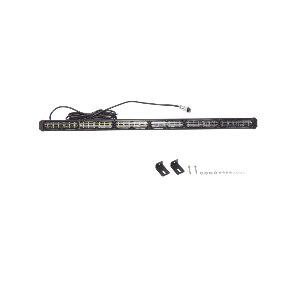 6-Module 6-LED Warning Light Bar, 30 Inch, Clear
