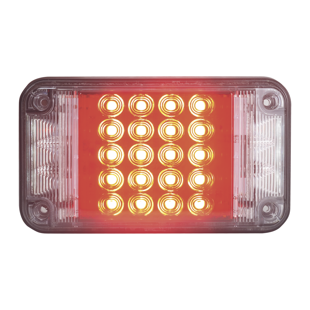 7x4" Red Warning Light with Working Lights, Ideal for Ambulances
