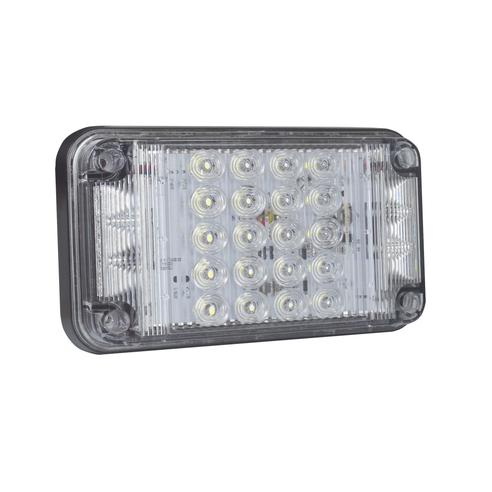 7x4" Warning Light, Clear Color, With Working Lights, Ideal for Ambulances