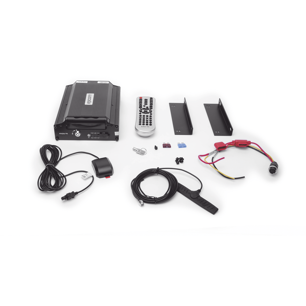 (NUBE EPCOMGPS) DVR móvil tribrido / almacenamiento en HDD / 4 canales AHD hasta 2MP + 1 canal IP hasta 2MP / compresión de vídeo H.265