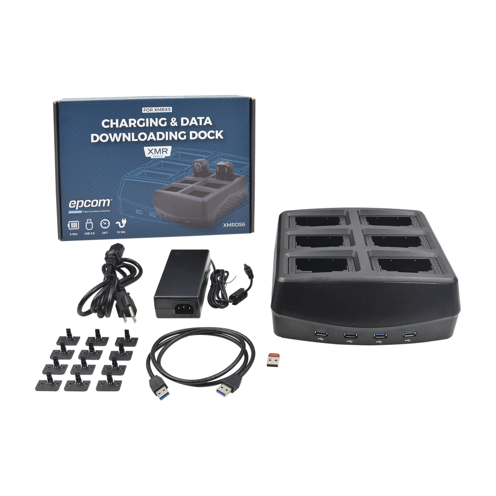 Bay for downloading information of 6 XMRX5 / XMRX2 quick connection plus 4 via USB