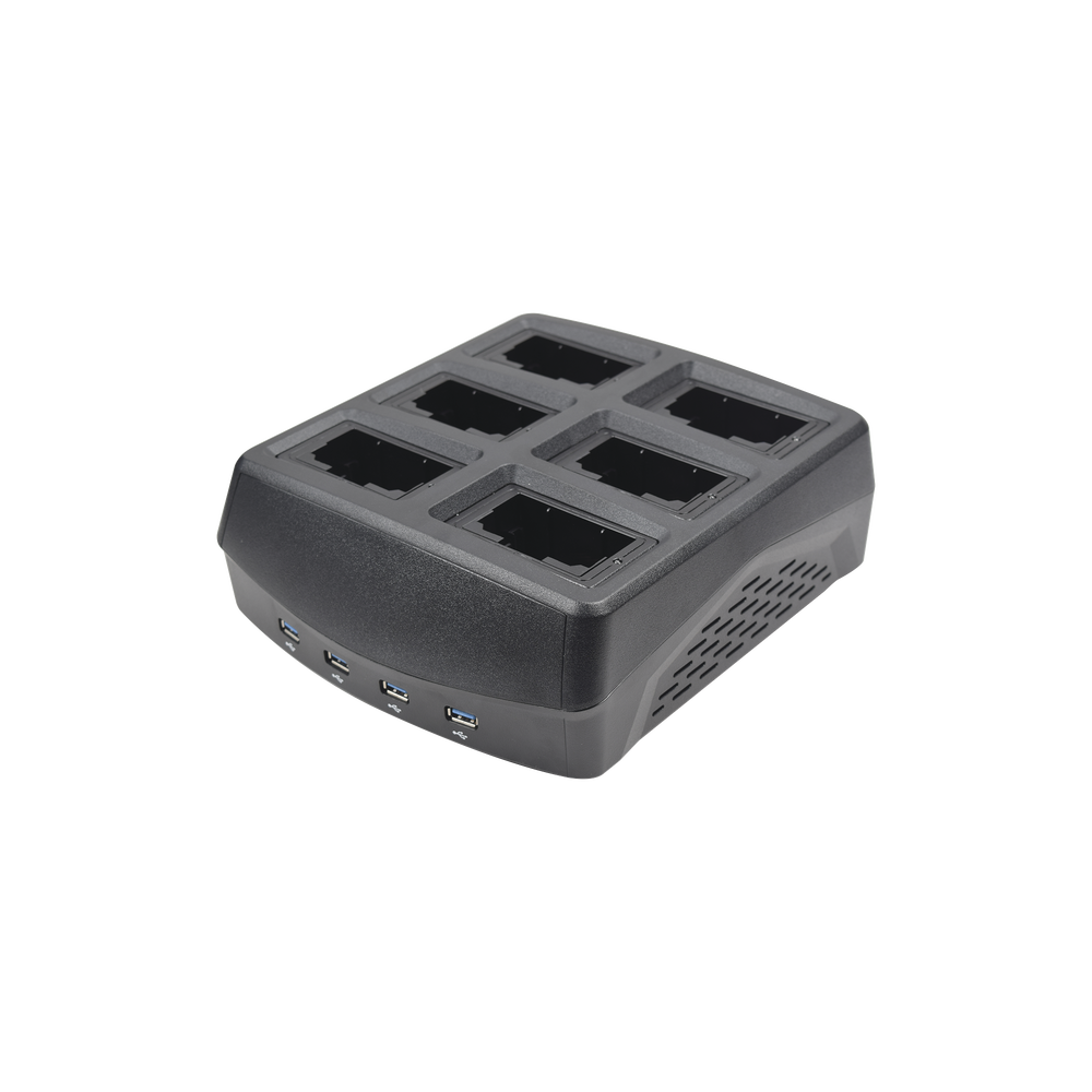 Bay for downloading information of 6 XMRX5 / XMRX2 quick connection plus 4 via USB