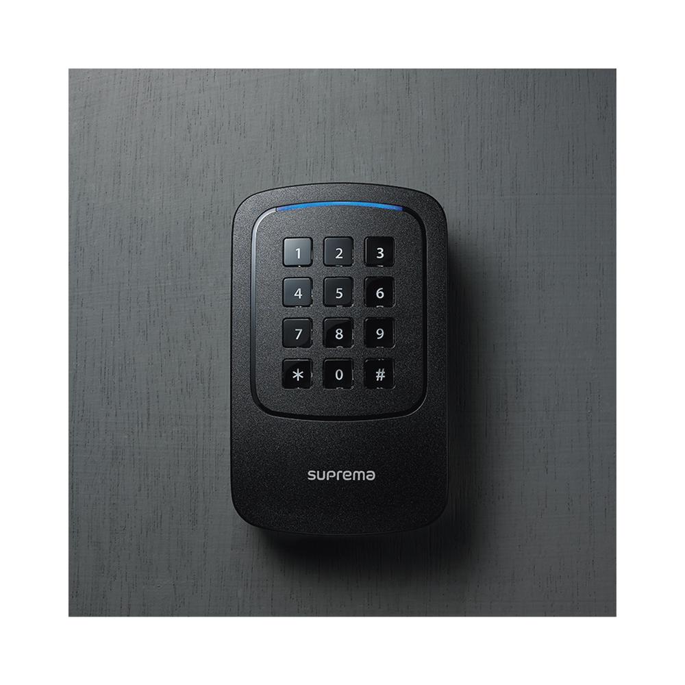 Card reader with keypad for outdoor use, multitechnology, NFC and Bluetooth