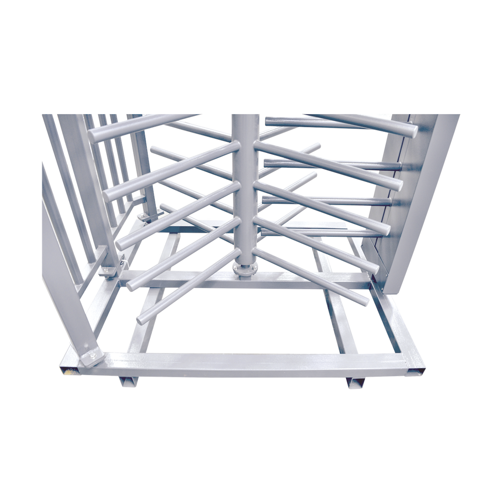 Single Turnstile / Full Body / Indoor/Outdoor / 100% Steel with Gray Paint / Gray Painted Center Shaft / Luxury Finish / High Traffic