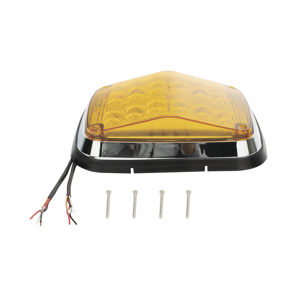 Luz de advertencia de 8 X 6", Color Ámbar, SAE, IP67, Ideal para Ambulancias
