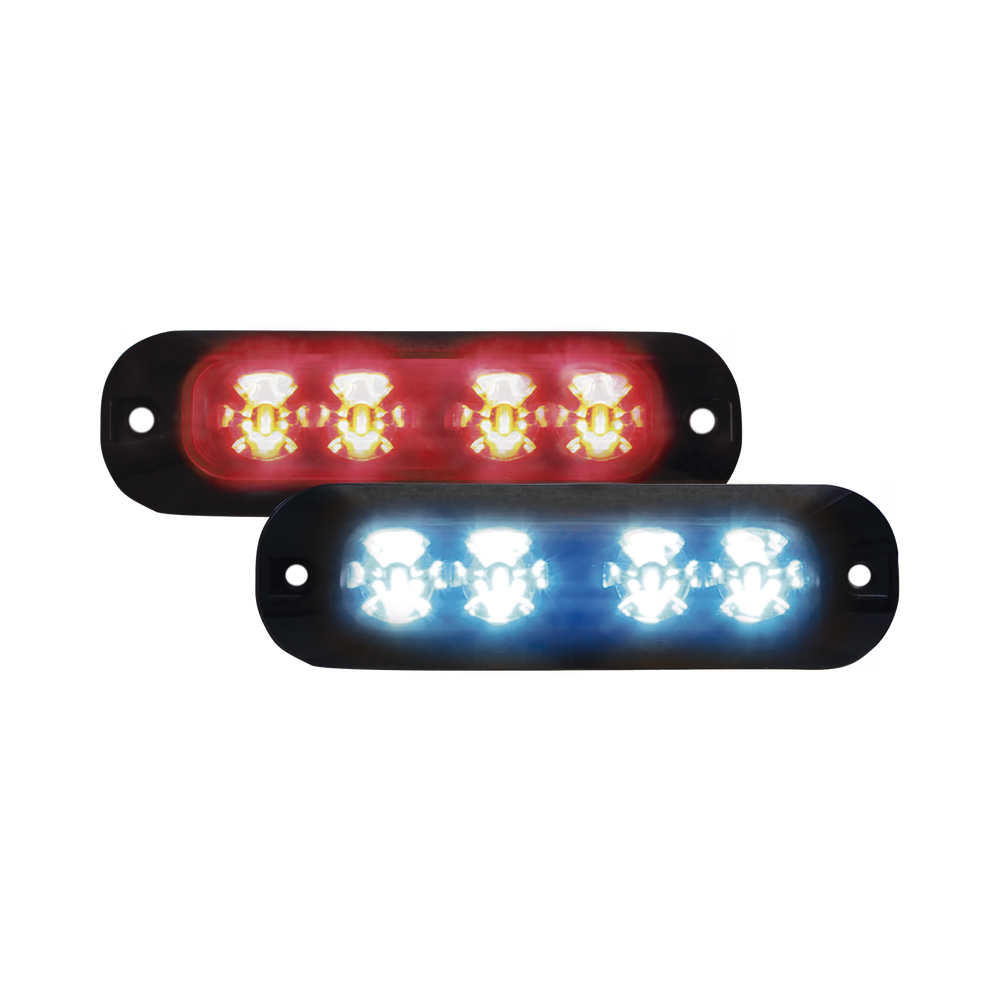 Luz auxiliar con 4 LEDs color rojo-azul