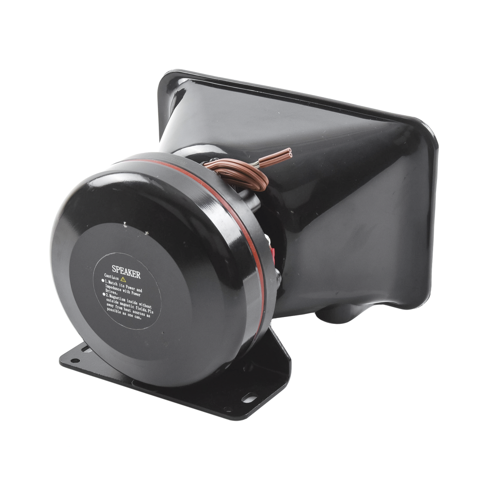 Bocina de uso Rudo, de 200 W, Alto Rendimiento y Base en Aluminio, 8 Ohms de Impedancia