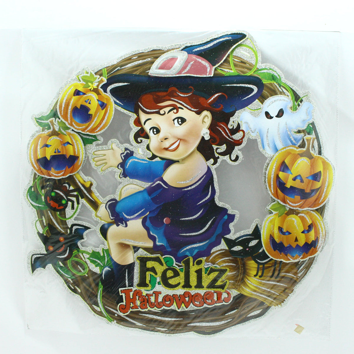 Stiker de haloween bruja aro