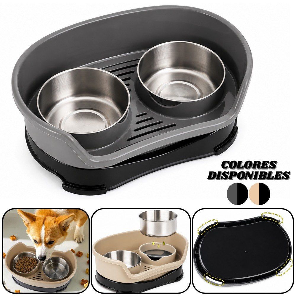 Comedero Elevado Doble Para Mascotas
