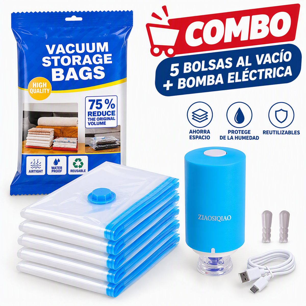 Sellador al vacio + bolsas