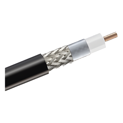 Cable coaxial RG8/U 90% de blindaje, certificación RoHS, conductor de cobre revestido de aluminio, 50 Ohms
