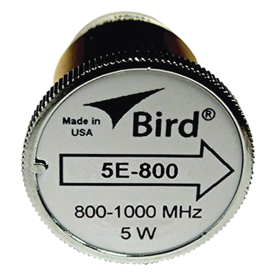 Elemento de 5 Watt en linea 7/8" para Wattmetro BIRD 43 en Rango de Frecuencia de 800 a 1000 MHz.