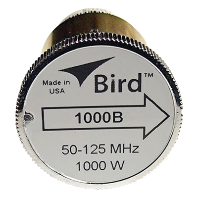 Elemento de Potencia en línea 7/8" a 1000 Watt para Wattmetro BIRD 43, en el Rango de Frecuencia de 50 a 125 MHz.