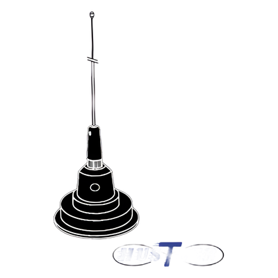Antena Móvil en Color Negro para Rango de Frecuencia de Banda Civil (CB) 26.960 - 27.400 MHz.