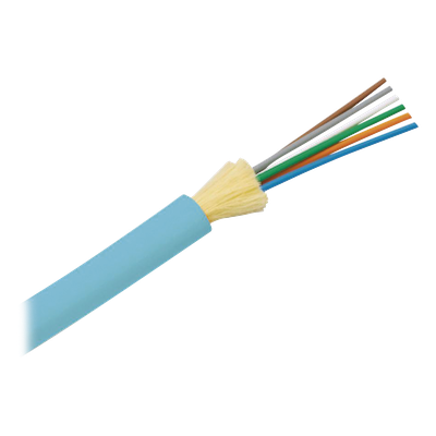 Cable de Fibra Óptica de 6 hilos, Multimodo OM4 50/125 Optimizada, Interior, Tight Buffer 900um, No Conductiva (Dieléctr