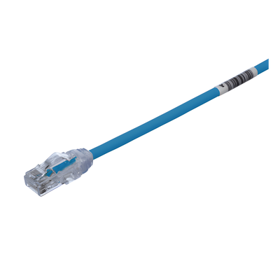 Cable de Parcheo UTP Cat6A, CM/LSZH, Diámetro Reducido (28AWG), Color Azul, 2 metros