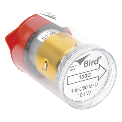 Elemento de 100 Watt en Línea 7/8" para Wattmetro BIRD 43 en Rango de Frecuencia de 100 a 250 MHz.