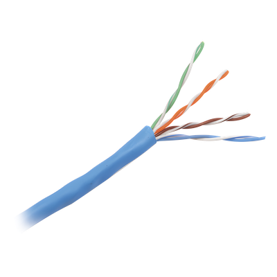 Bobina de Cable UTP de 305 m. de Cobre, NetKey, Azul, Categoría 5e (24 AWG), Riser (CMR), de 4 Pares