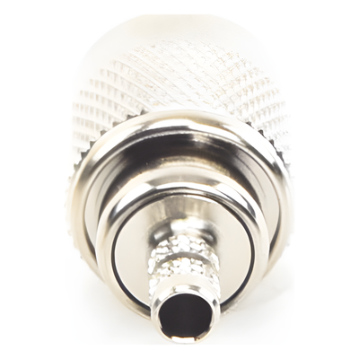 Conector TNC Macho Inverso de Anillo Plegable para Cable RG-142/U, Níquel/ Oro/ Teflón.