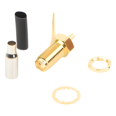 Conector SMA Hembra Inverso / Chasis en D Plano, Anillo Plegable / Cable RG-316 .