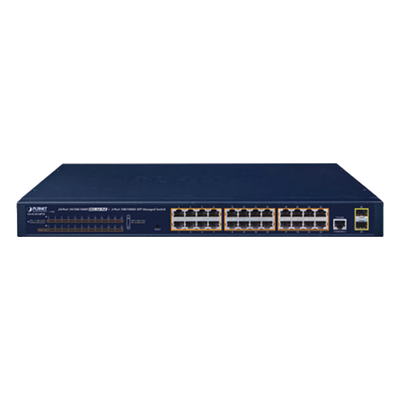 SWITCH POE ADMINISTRABLE CAPA 2 / 24 PUERTOS 10/100/1000BASE-T / 2 SFP 100/1000BASE-X / POE 802.3AF/AT