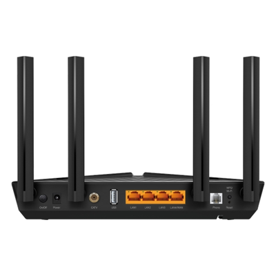 ONU/ONT - GPON Router inalámbrico WiFi 6 AX 1800 / 1 Puerto PON SC/APC / 1 Puerto WAN/LAN / 1 Puerto FXS (RJ11) / 3 Puer