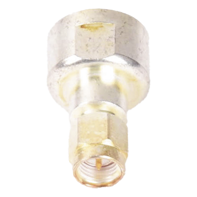 Adaptador UNIDAPT Hembra a SMA Macho, Plata / Oro / Teflón.