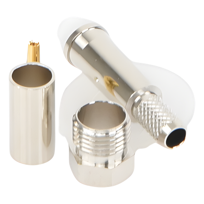 Conector FME Hembra de Anillo Plegable para Cable RG-58/U, Níquel/ Oro/ Teflón.