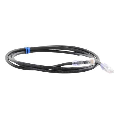 Cable de parcheo UTP Categoría 6, con plug modular en cada extremo - 1.5 m. - Negro