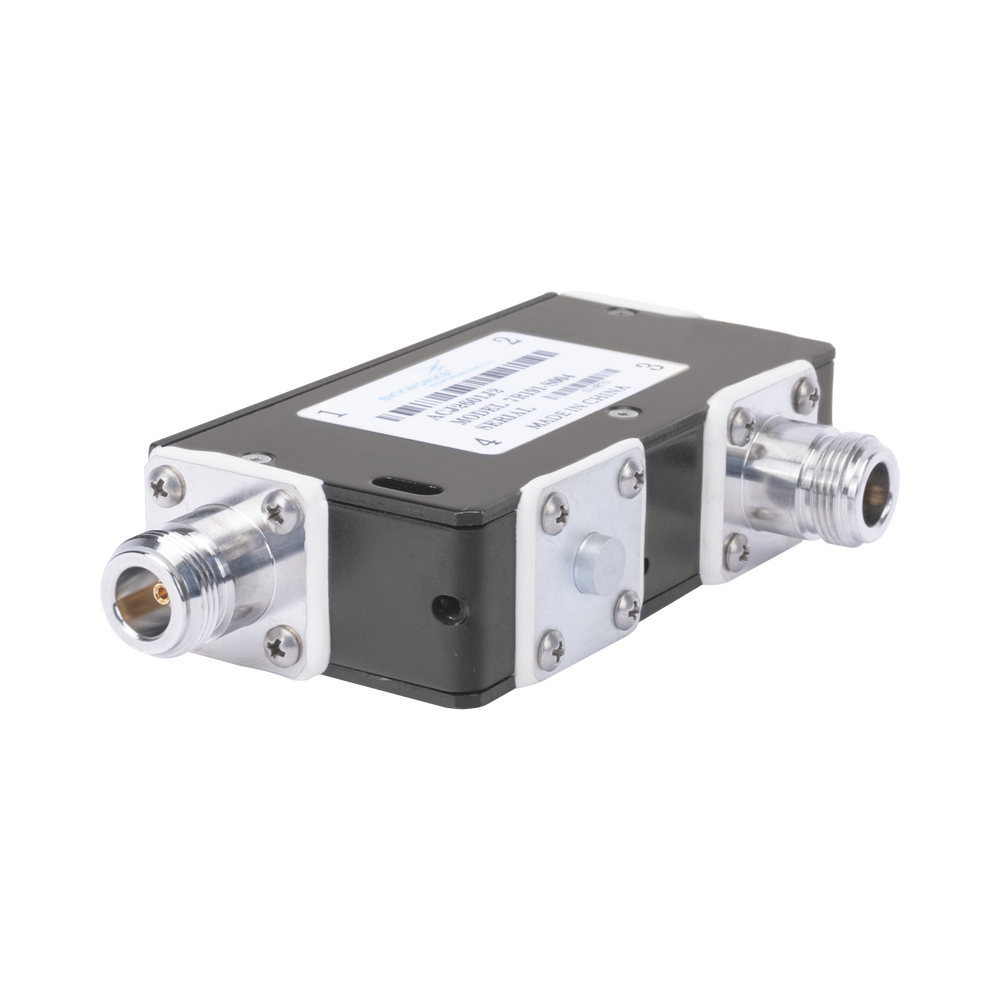 Circulator for 440-450 MHz, 100 Watt, N Female Connectors.