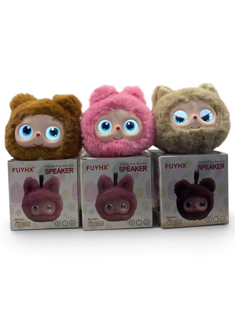 Mini parlante de peluche con ojos intera