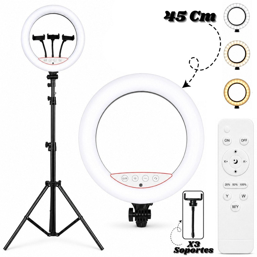 Aro De Luz Led 45 Cm Con Tripode Soporte